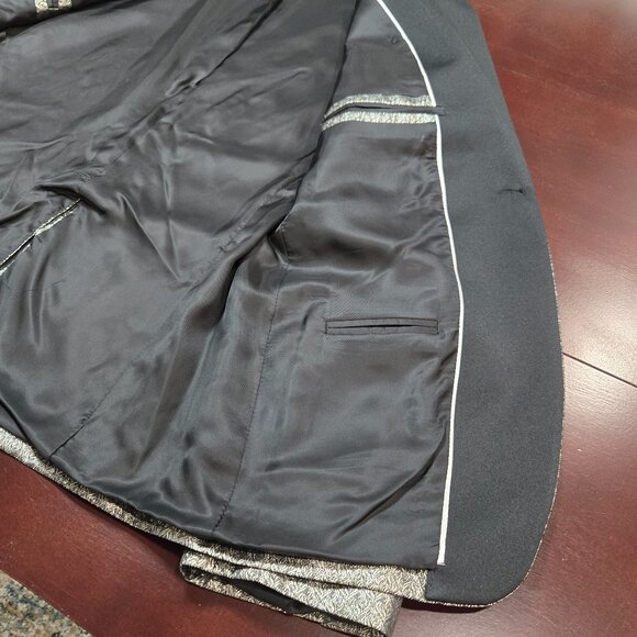 Versace Silver Single-Breasted Blazer Jacket - Picture 13 of 13